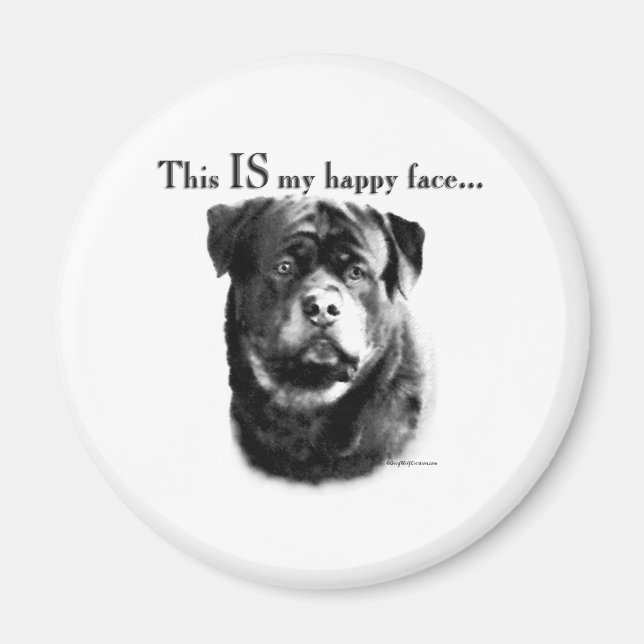 Rottweiler Happy Face - Magnet (Vorne)