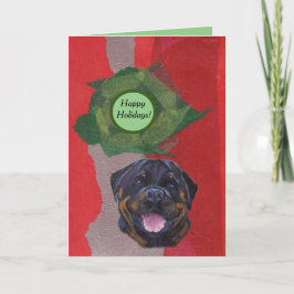 Rottweiler Happy Holidays Karte