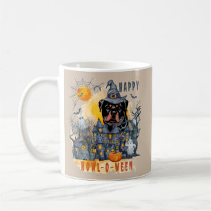 Rottweiler Happy Howl-o-ween Ghost Houses Funny Kaffeetasse