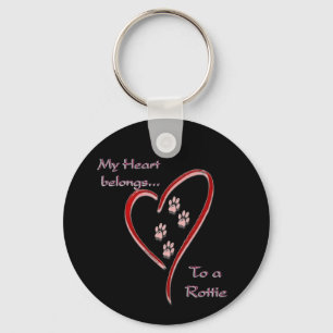 Rottweiler Heart Belongs Schlüsselanhänger