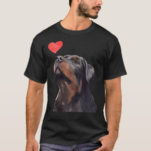 Rottweiler Heart Hund Liebe T-Shirt