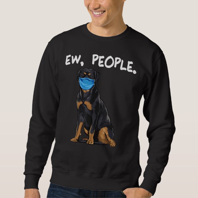 Rottweiler Heart Valentinstag Dog Vater Mama Sweatshirt (Vorderseite)