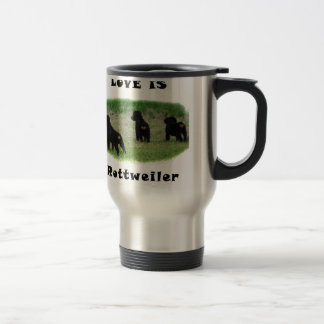 Rottweiler Herzen Reisebecher