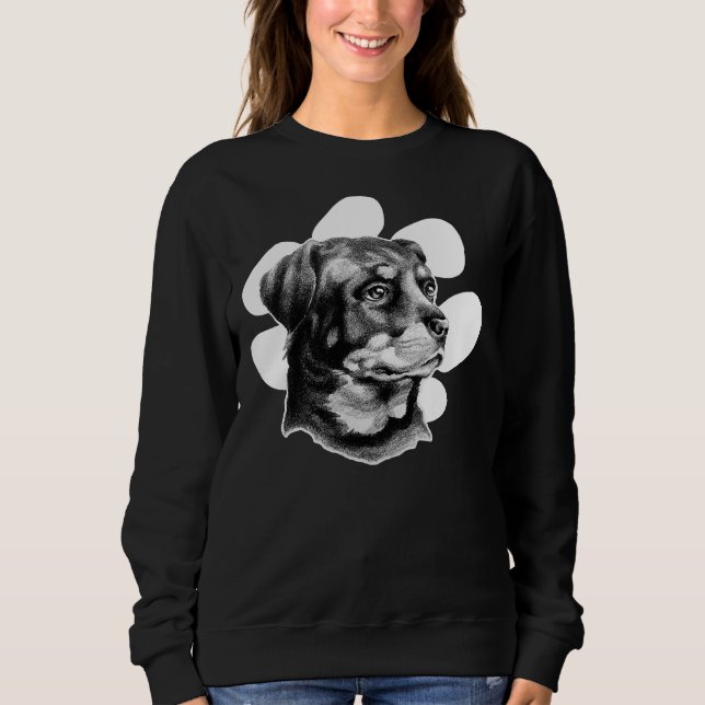 Rottweiler-Hingabe Sweatshirt (Vorderseite)