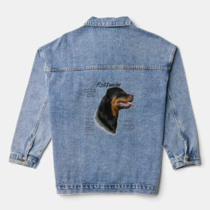 Rottweiler History Design Jeansjacke