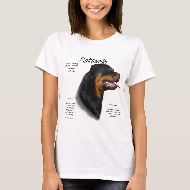 Rottweiler History Design T-Shirt (Vorderseite)