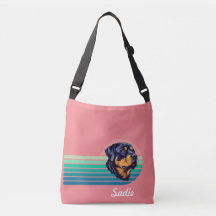 Rottweiler-Hund benutzerdefinierter Name Retro-Str