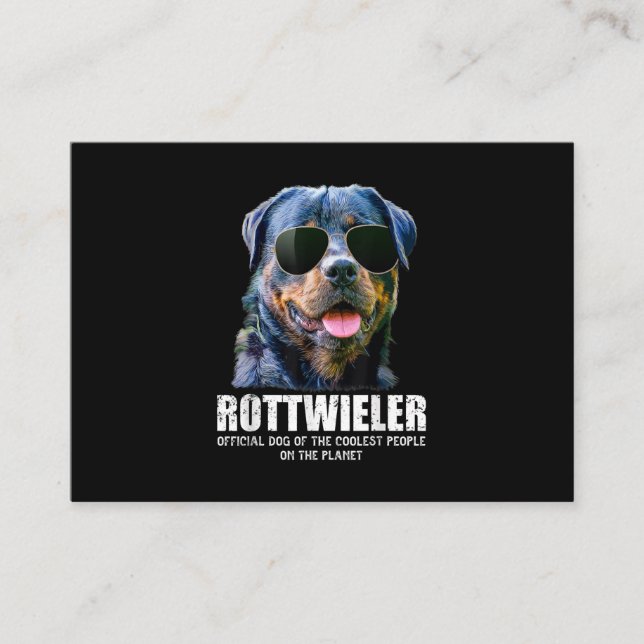 Rottweiler Hund der Coolsten Menschen auf dem Plan Visitenkarte (Vorderseite)