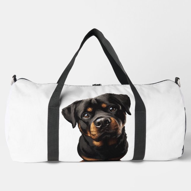 Rottweiler Hund Duffle Bag (Vorderseite)