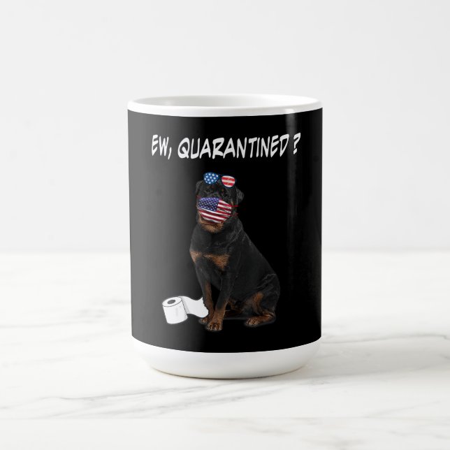 Rottweiler Hund Ew isolierte Hunde, die eine Gesic Kaffeetasse (Mittel)
