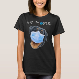 Rottweiler Hund Ew People Tragen einer Gesichtsmas T-Shirt