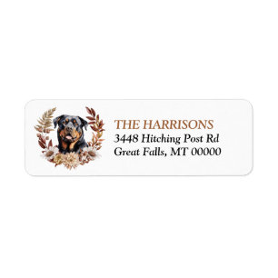 Rottweiler Hund Herbstkranz