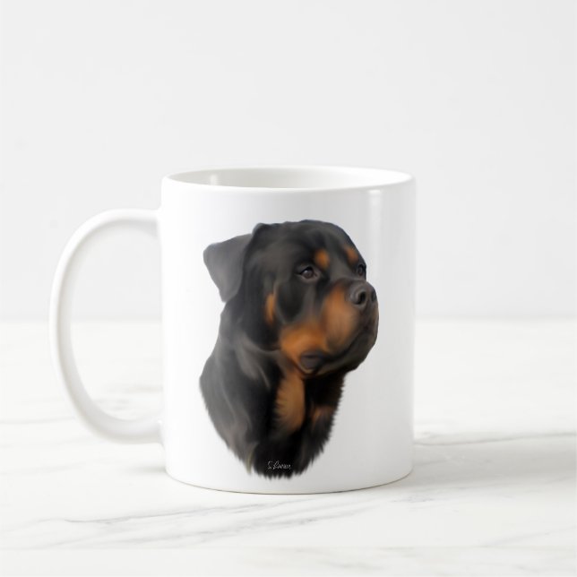 Rottweiler Hund Kaffeetasse (Links)