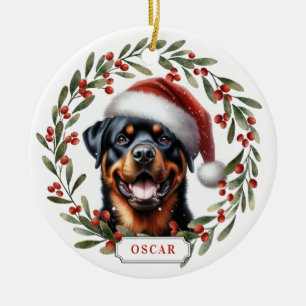 Rottweiler Hund Keramik-Kreis-Ornament Keramik Ornament