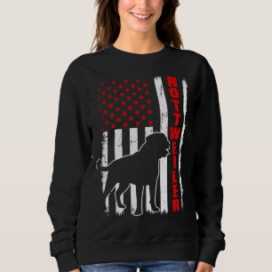 Rottweiler Hund Lover, der unter amerikanischer Fl Sweatshirt