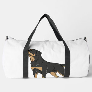 Rottweiler Hund, Rottweiler Hund stehend Duffle Bag