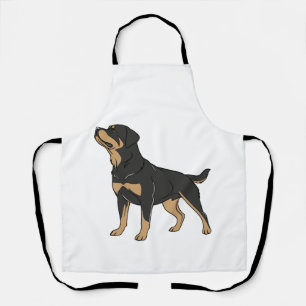 Rottweiler Hund, Rottweiler Hund stehend Schürze