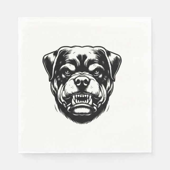 Rottweiler Hund  Serviette (Vorderseite)