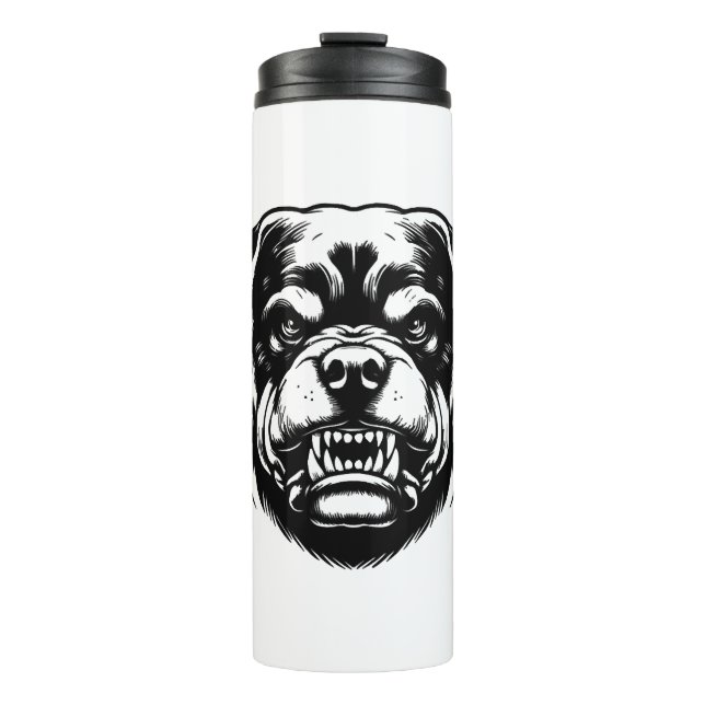 Rottweiler Hund  Thermosbecher (Vorderseite)