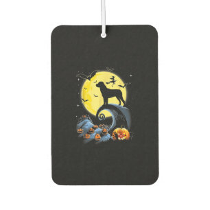 Rottweiler-Hund und Mond-lustiges halloween Kostüm Autolufterfrischer