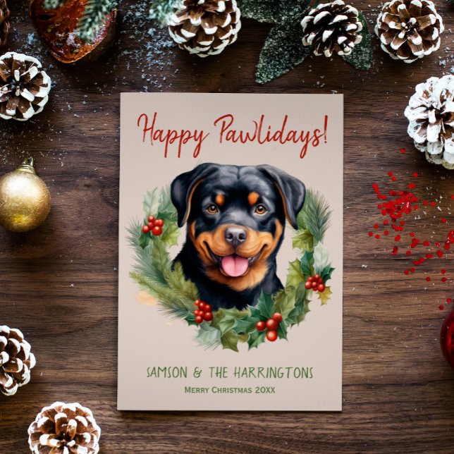 Rottweiler Hund Weihnachten glücklich Pawlidays Ho (Von Creator hochgeladen)