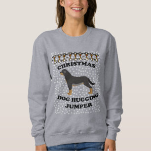 Rottweiler Hund Weihnachts-Hund umarmt Sweatshirt