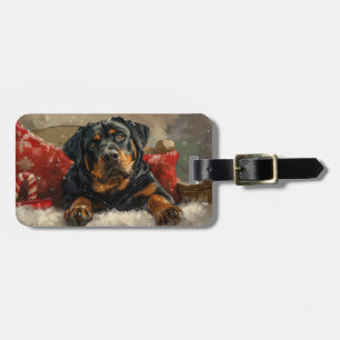 Rottweiler-Hund Weihnachtsfestlich Gepäckanhänger