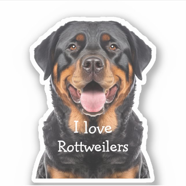 Rottweiler Hunde Breed Cutout Stickers Aufkleber (Vorderseite)