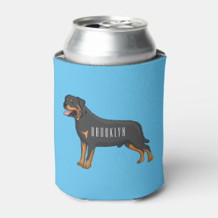 Rottweiler Hunde Cartoon Illustration Dosenkühler