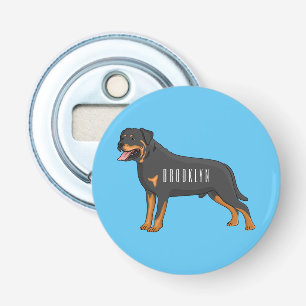 Rottweiler Hunde Cartoon Illustration Flaschenöffner