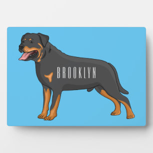Rottweiler Hunde Cartoon Illustration Fotoplatte