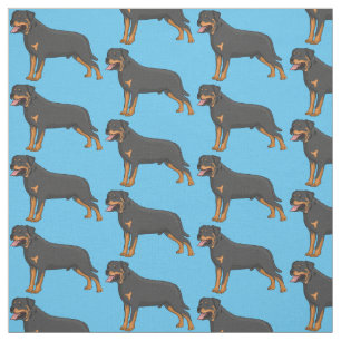 Rottweiler Hunde Cartoon Illustration Stoff