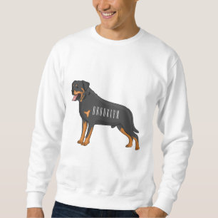 Rottweiler Hunde Cartoon Illustration Sweatshirt