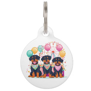 Rottweiler Hunde im Karneval Haustiermarke