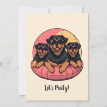 Rottweiler Hunde Sommer Pool Flolows
