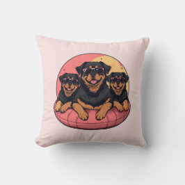 Rottweiler Hunde Sommer Pool Flolows Kissen