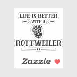 Rottweiler Hunde Zucht Leben ist besser Aufkleber