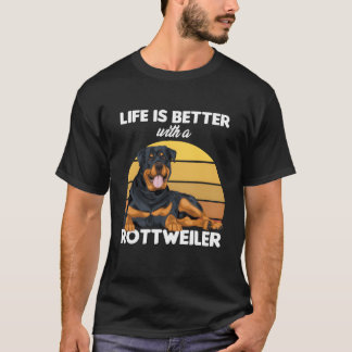 Rottweiler Hundebesitzer Hund über Hundebüt T-Shirt