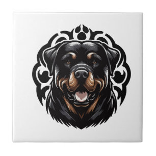 Rottweiler-Hundeface Fliese