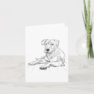 Rottweiler-Hundefan-Minimalist-Illustration Feiertagskarte