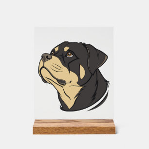 Rottweiler-Hundekunst Acrylschild