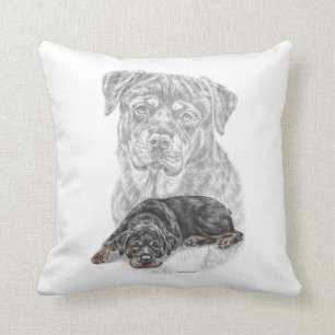Rottweiler Hundekunst Kissen