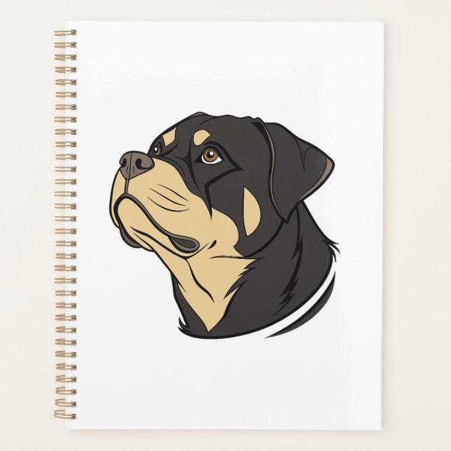 Rottweiler-Hundekunst Planer (Vorderseite)