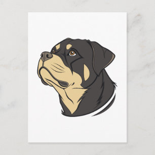 Rottweiler-Hundekunst Postkarte