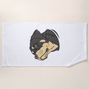 Rottweiler-Hundekunst Strandtuch
