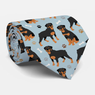 Rottweiler Hundknochen und Paws Krawatte