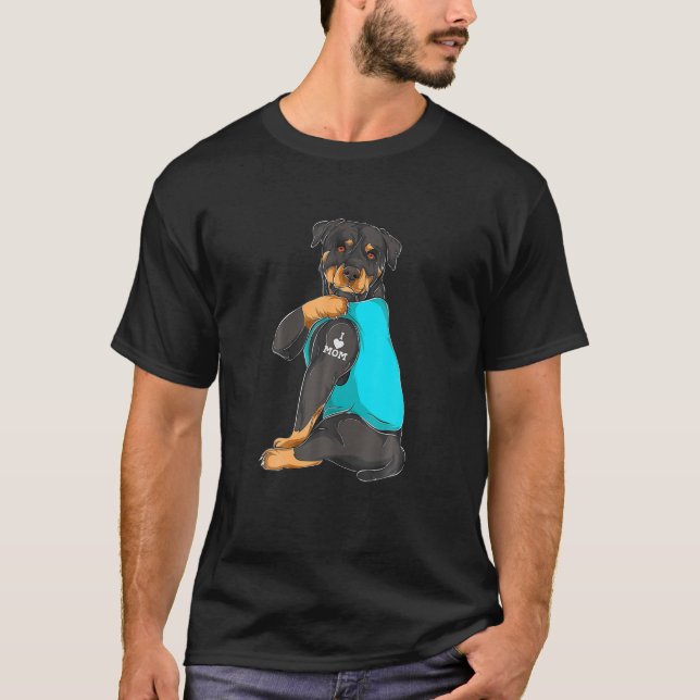 Rottweiler I Liebe Mama Tattoo Apparel Mama Gesche T-Shirt (Vorderseite)