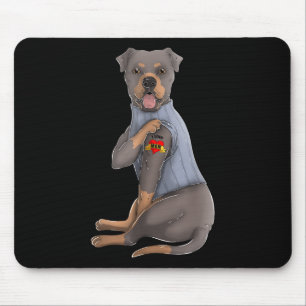 Rottweiler I Liebe Mama Tattoo Dog Funny Mothers D Mousepad
