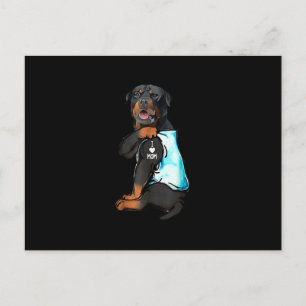 Rottweiler I Liebe Mama Tattoo Postkarte