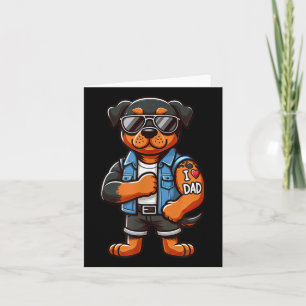 Rottweiler I Liebe Vater Funny Dog Tattoo Karte